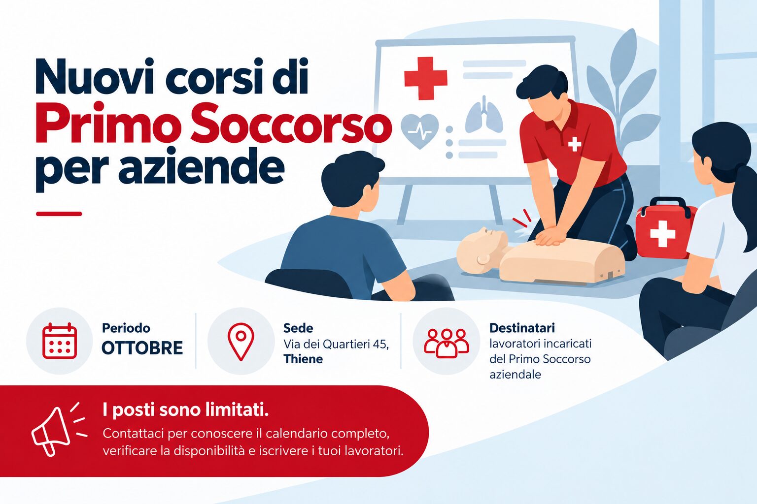 Nuovi corsi di Primo Soccorso Aziendale
